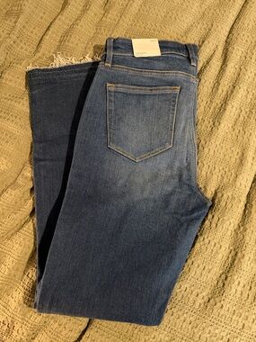 LOFT Women's Bootcut Jeans in Dark Blue Wash